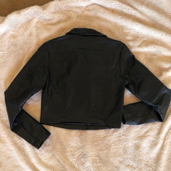 Selena Gomez Adidas Black Pleather Jacket - Picture 3 of 3